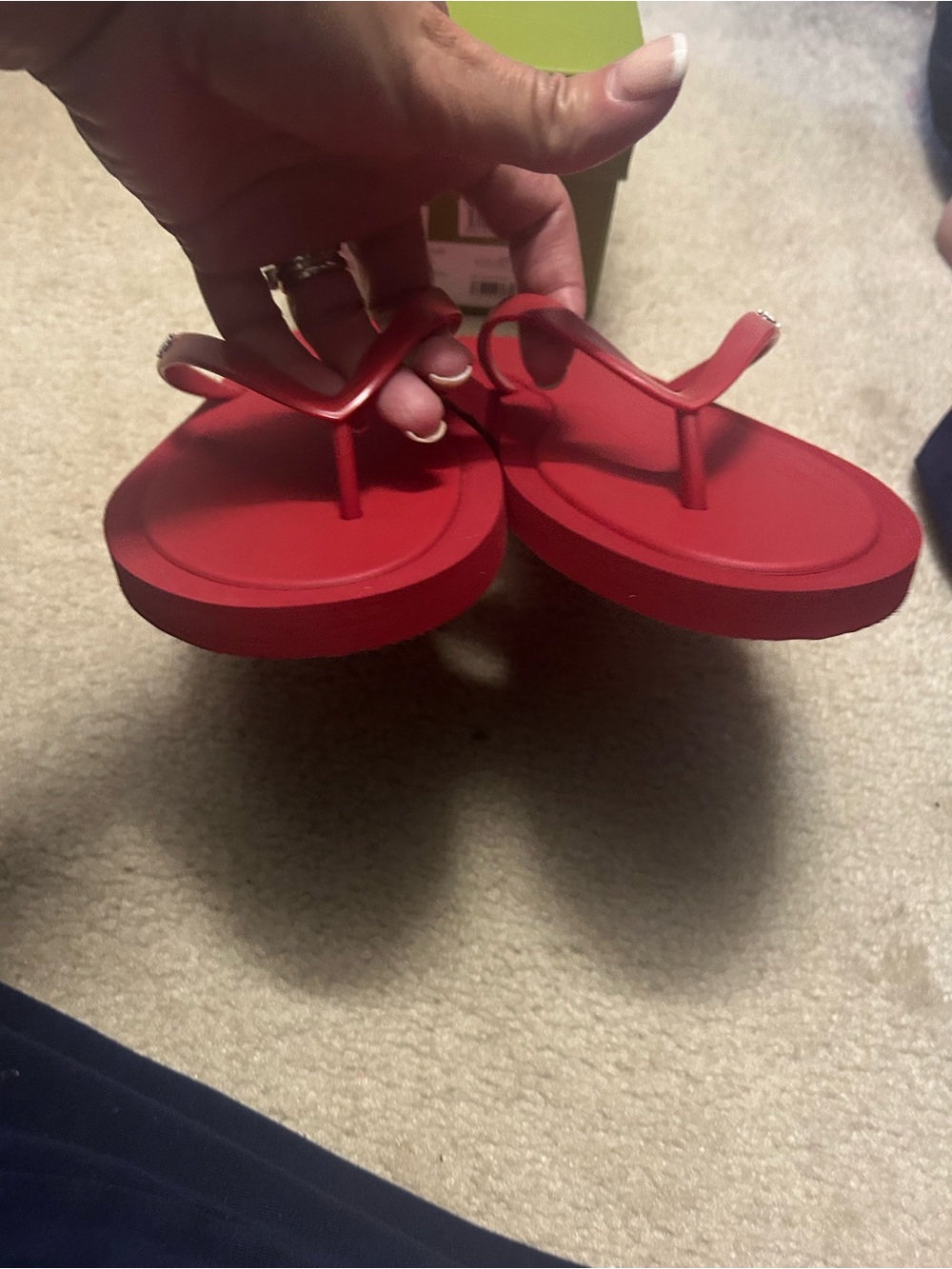 NWT TORY BURCH KIRA padded flip flops in TORY RED!!! - Picture 10 of 16